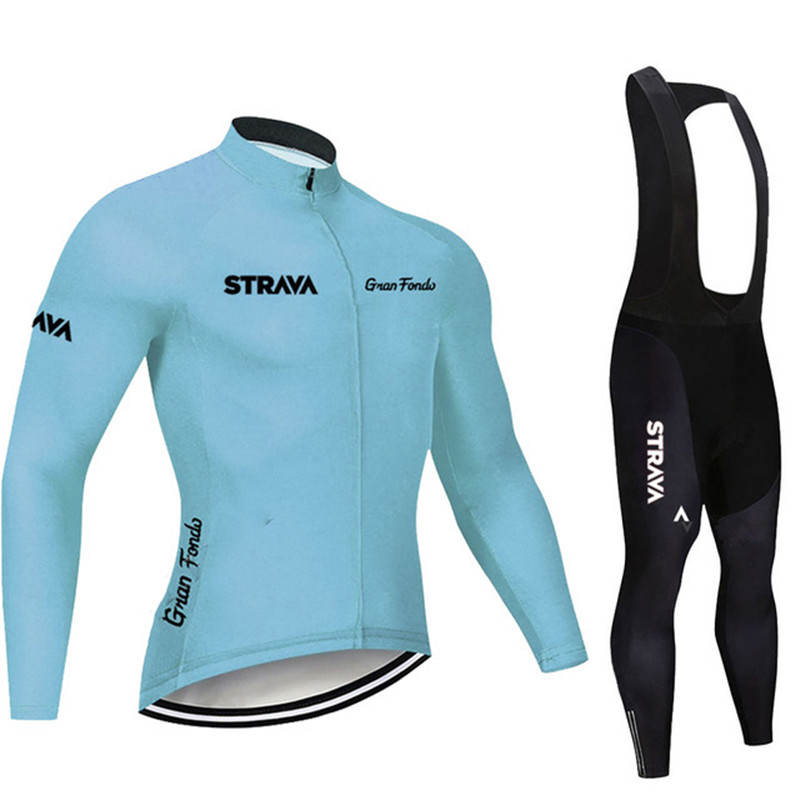 STRAVA long-sleeved cycling jersey for professional teams