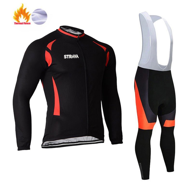 2020 STRAVA Pro Team Winter Cycling Clothing Breathable Ropa Ciclismo Long Sleeve MTB Bicycle Clothing Outdoor Sport Clothes